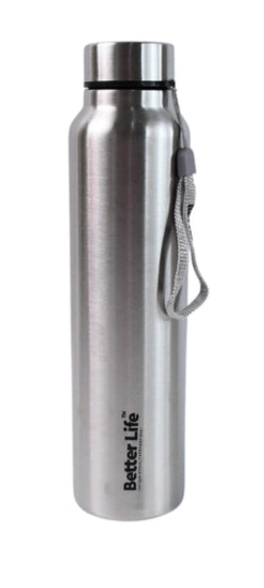 Stainless Steel Single Wall Drink Water Bottle (1000 ML)