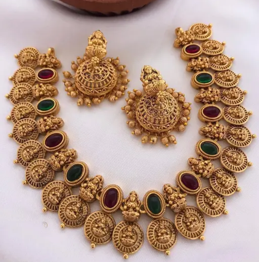 Elegant Gold Plated Jewellery Set - Perfect for weddings & Parties