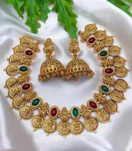 Elegant Gold Plated Jewellery Set - Perfect for weddings & Parties